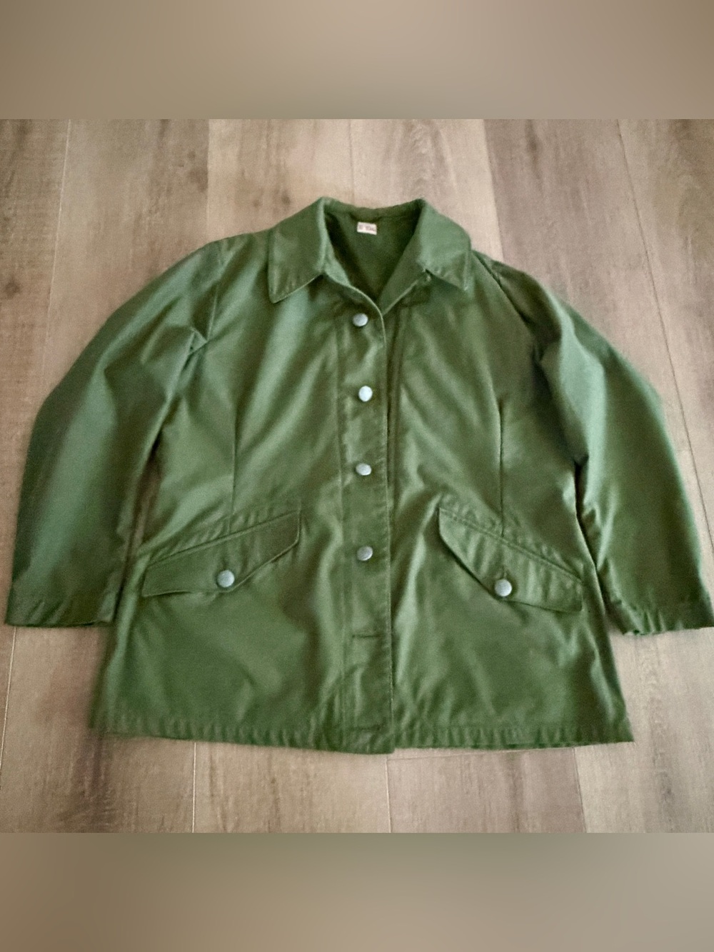 Vintage 1968 Swedish Army Military Green Jacket E 104 Chest 48” Chore Hunting - Picture 8 of 16